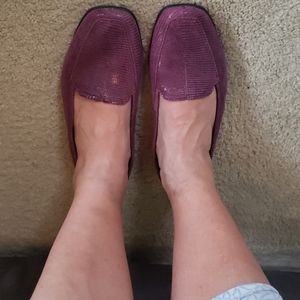 Clarks purple loafer